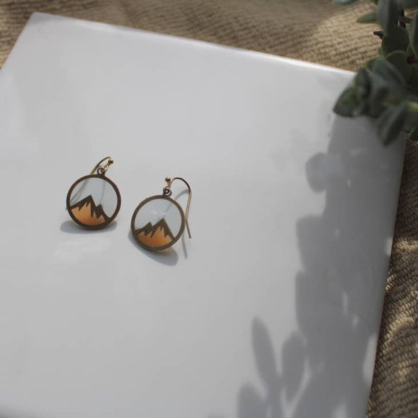 Mini Peaks // Stained Glass Resin Earrings