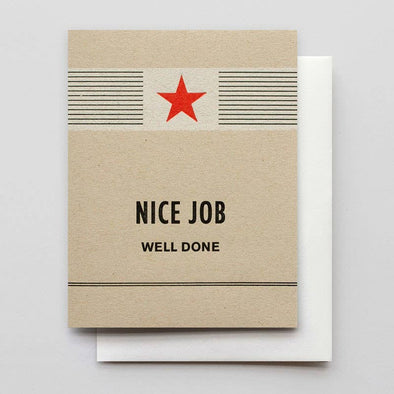 Nice Job Red Star Greeting Card