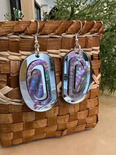 Abalone Ovoid - Silver Mirror