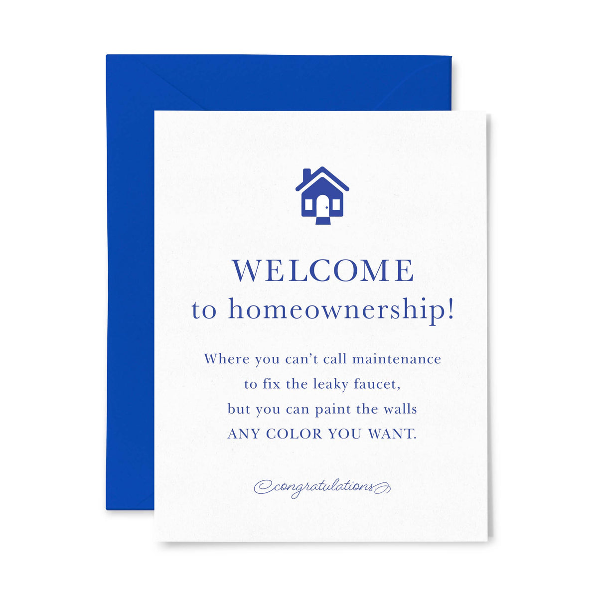 Homeownership Letterpress Greeting Card MultiUse Kindred Post