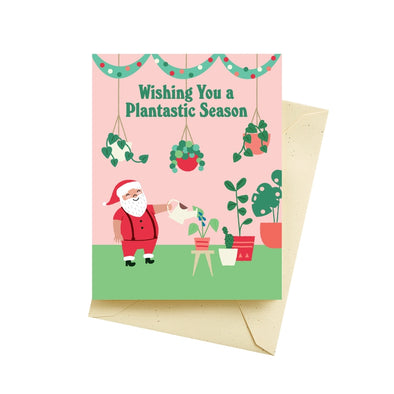 Plantastic Santa Holiday Cards