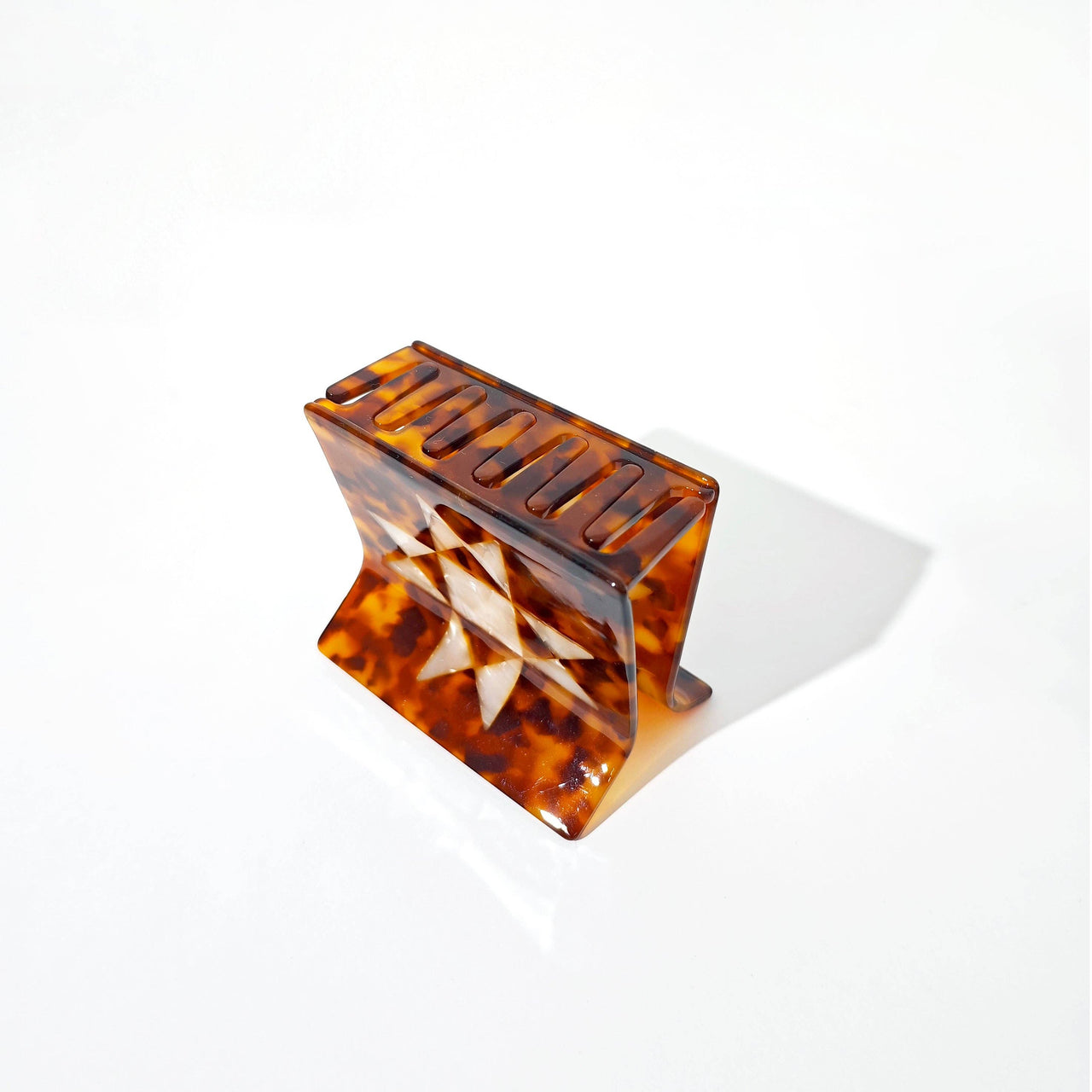 XL Tortoise Shell Quilt Claw Clip