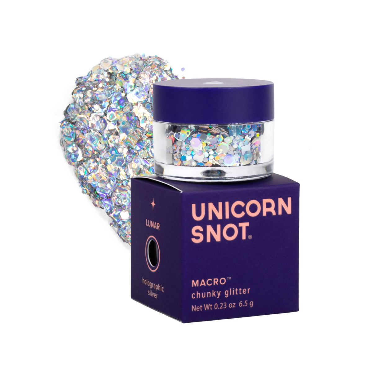 Macro Glitter | Silver-Lunar | Chunky Glitter | Body Glitter