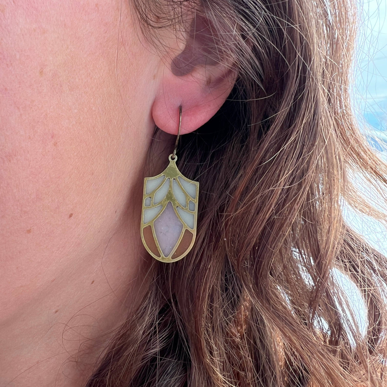 Cocoon // Stained Glass Resin Earrings