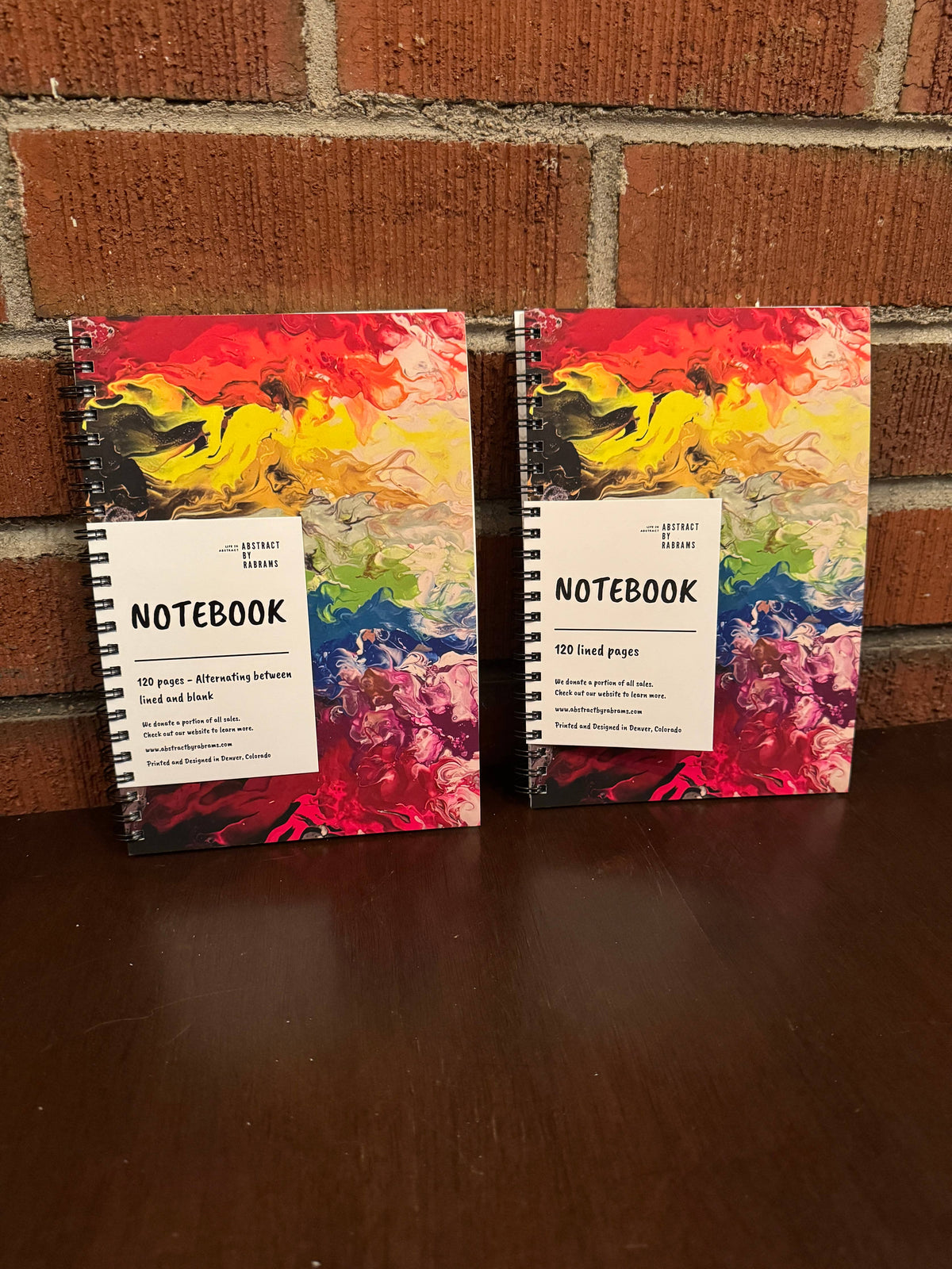 Fire Rainbow Soft Touch Wire-O Notebook -  5.5"x8" - LGBTQ+: Lined