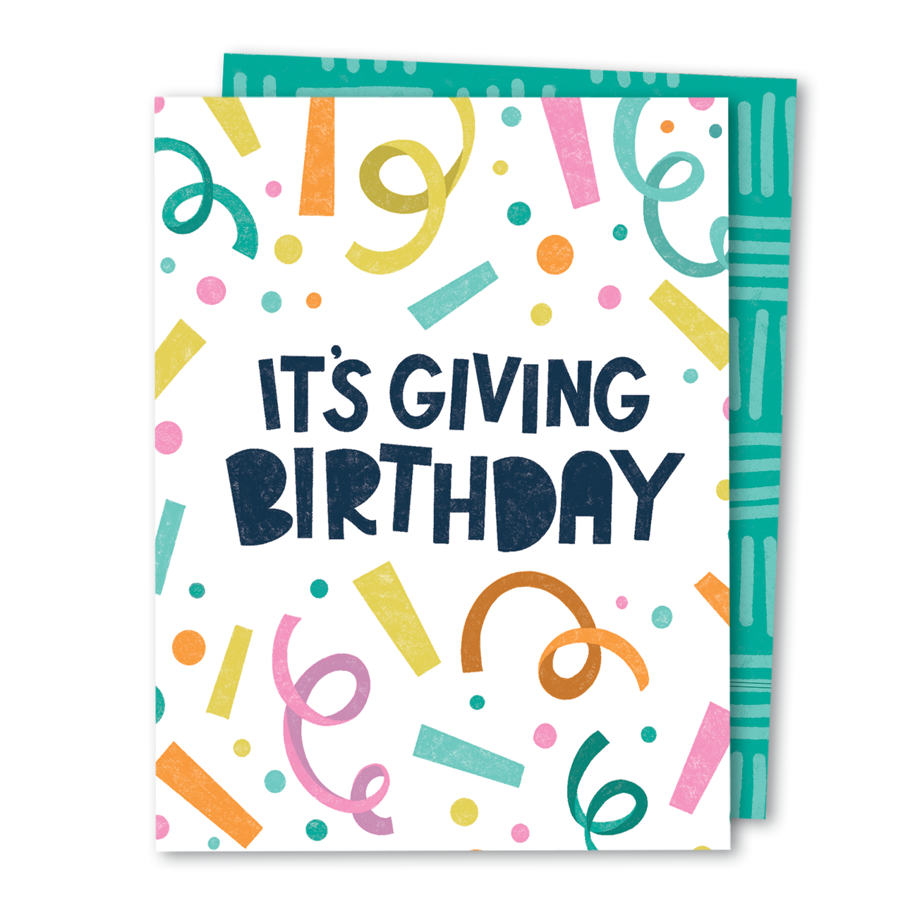 It's Giving Birthday | Rainbow Confetti Card