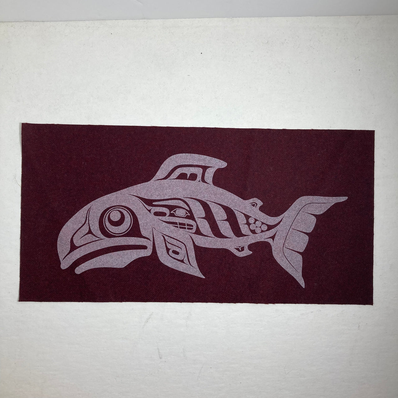 Formline Salmon Silk Screen Patch