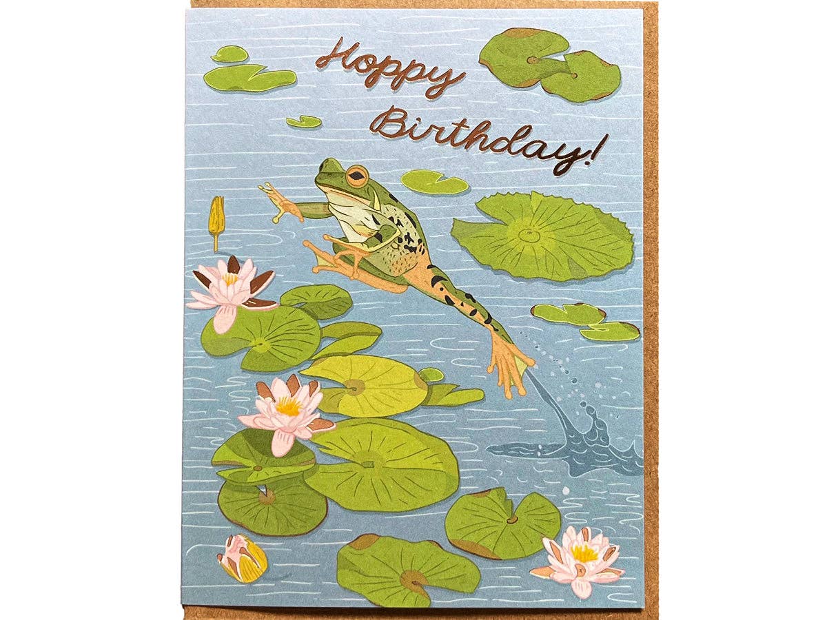 Hoppy Birthday Frog Card