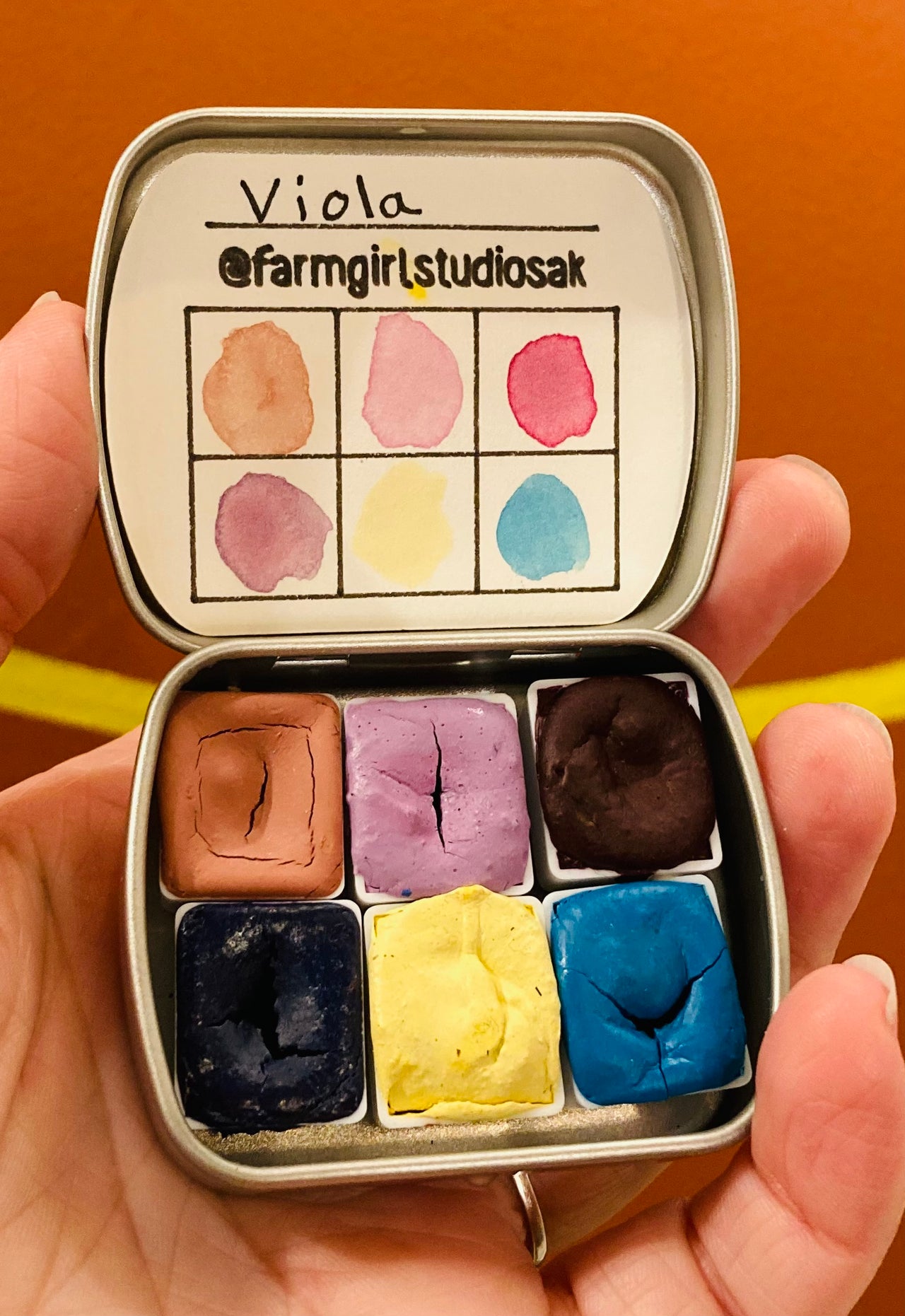 Handmade Watercolor Mini Tin - Opaque