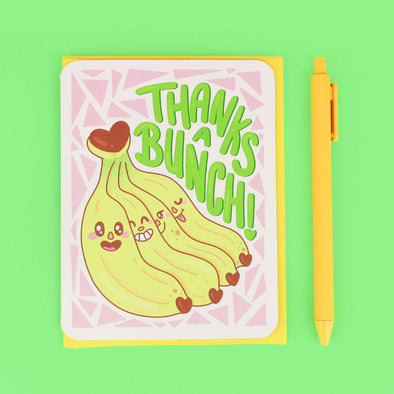 Thanks A Bunch Bananas Greeting Card