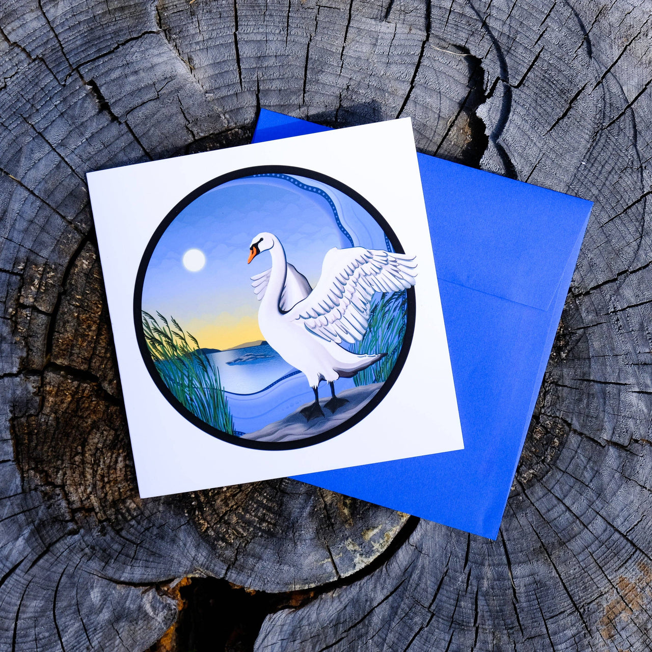 Swan Greeting Card