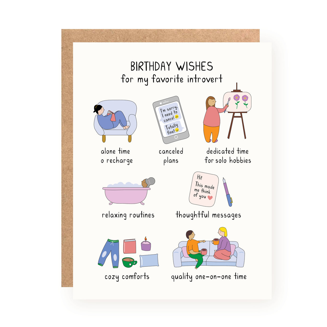 Introvert Birthday Wishes Card