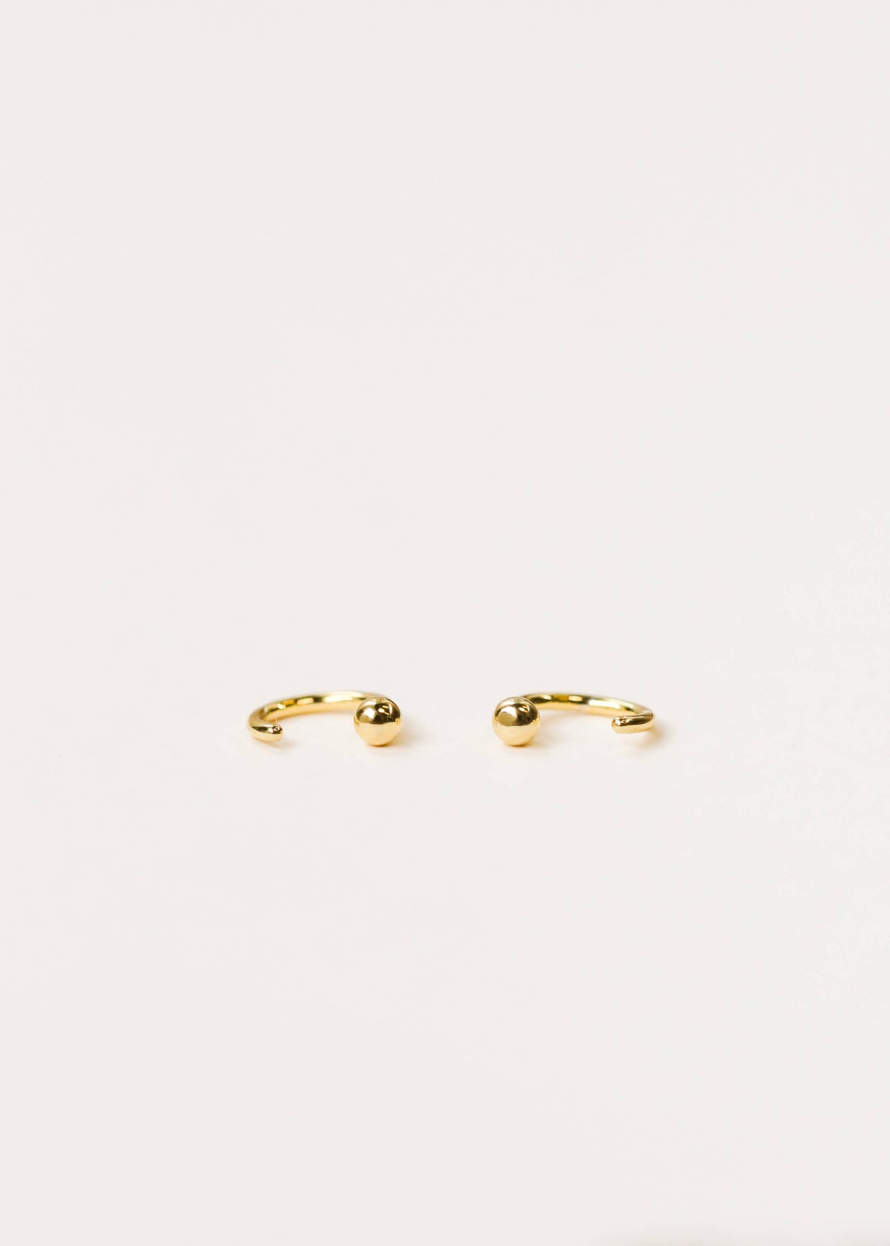Huggies - Gold Sphere - Gold Earrings