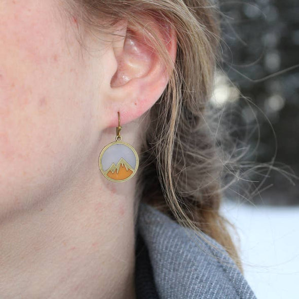 Mini Peaks // Stained Glass Resin Earrings