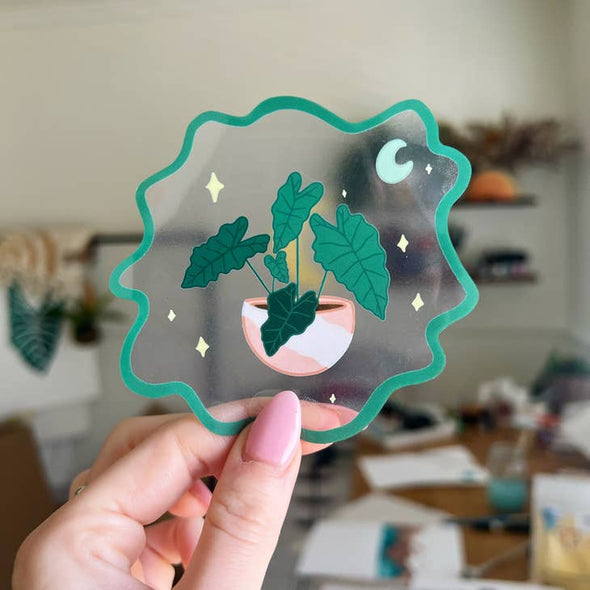 Transparent Plant in Space Sticker