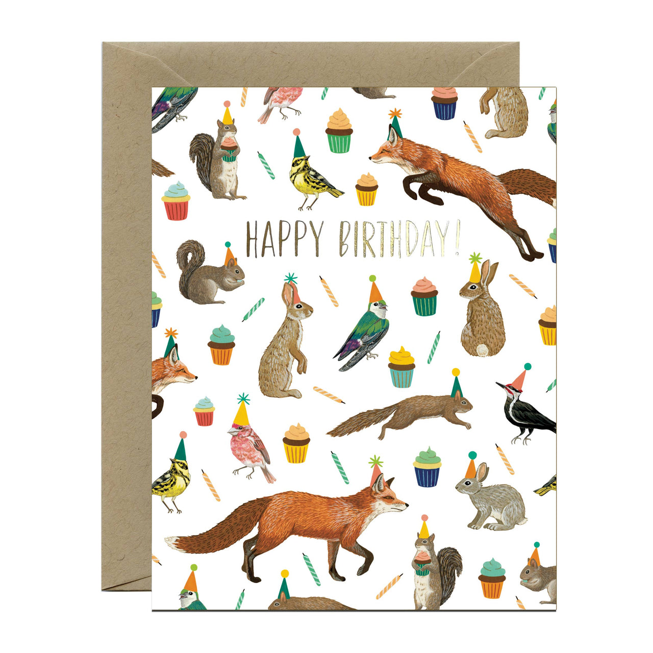 Forest Animals Birthday Card *Foil Stamped*