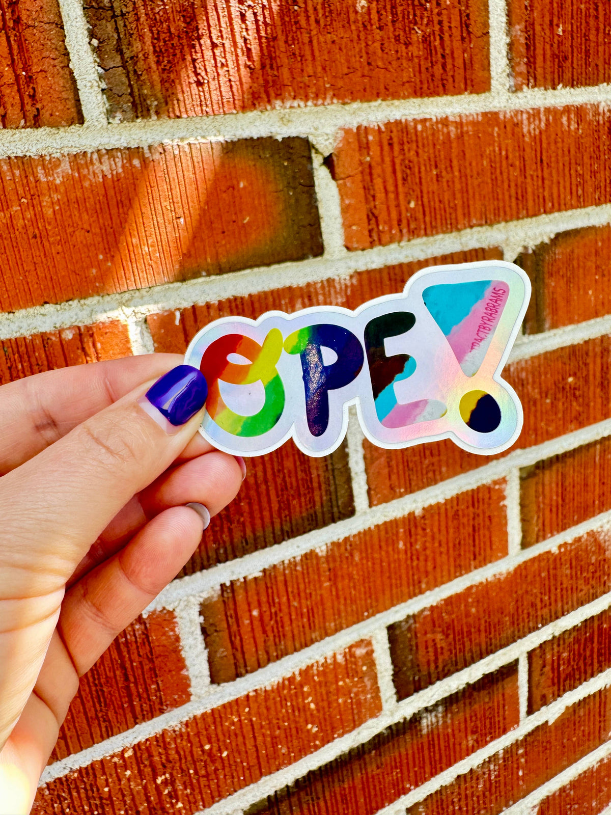 Rainbow Ope Sticker - LGBTQ+ Ope Sticker - Holographic