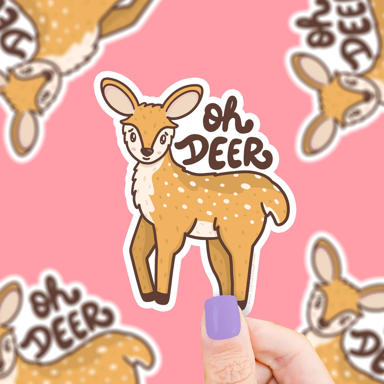 Oh Deer Funny Animal Vinyl Sticker