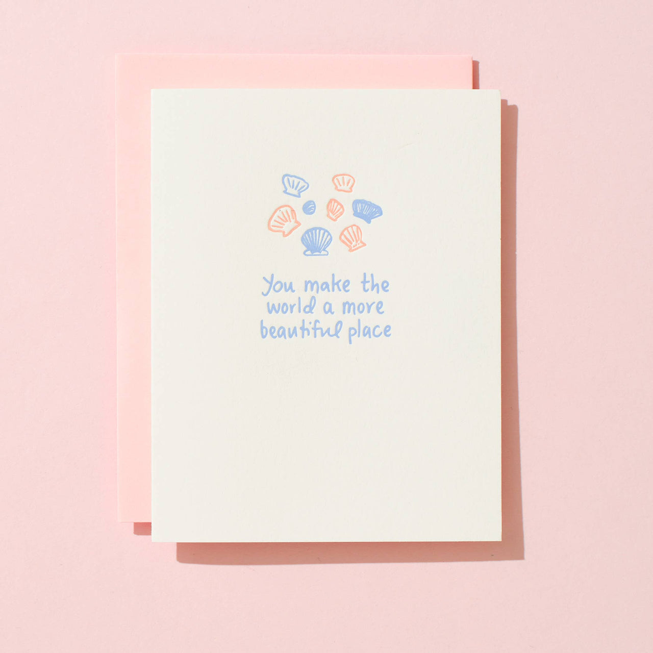 World More Beautiful - Letterpress Greeting Card