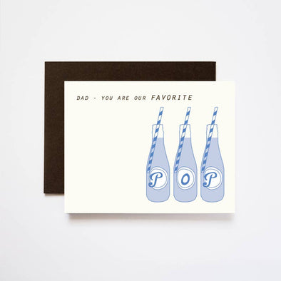 Soda Pop Father's Day Greeting Card - 4.25" x 5.5" (A2)