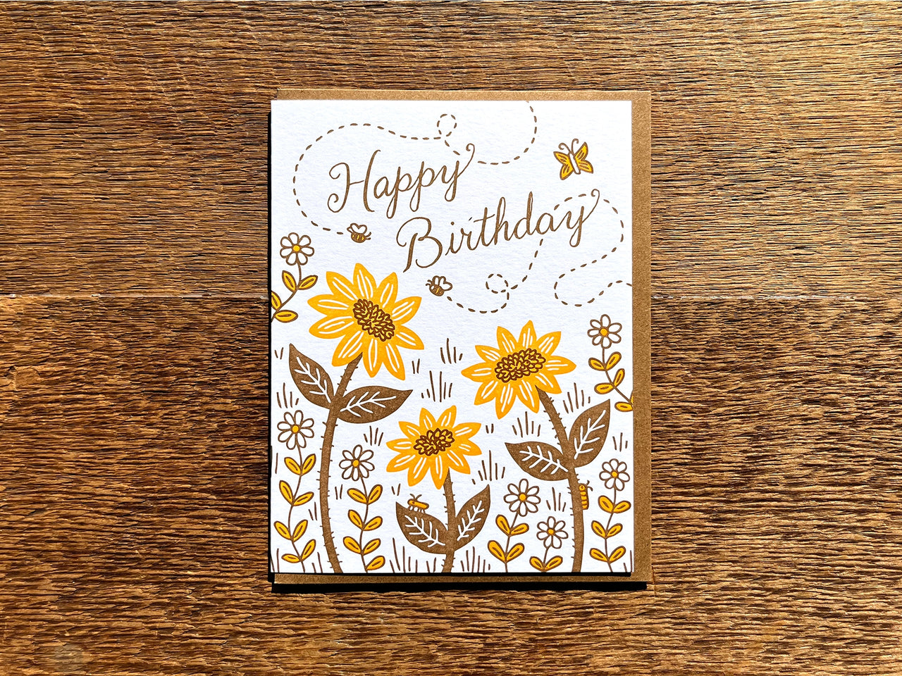 Bees & Blooms Birthday Card