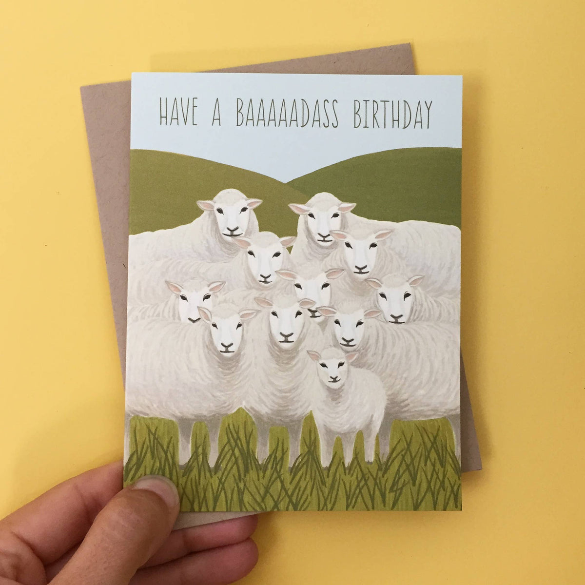 Badass Sheep Farm Animal Funny Birthday Card