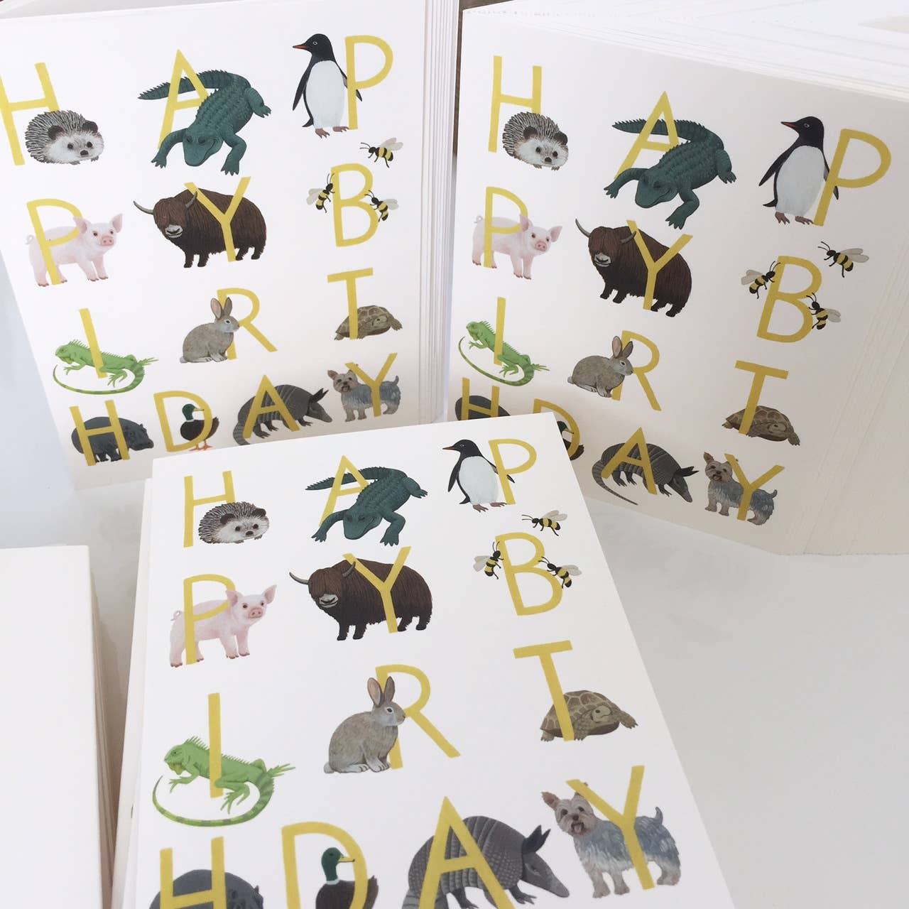 Menagerie Various Animals Birthday Card