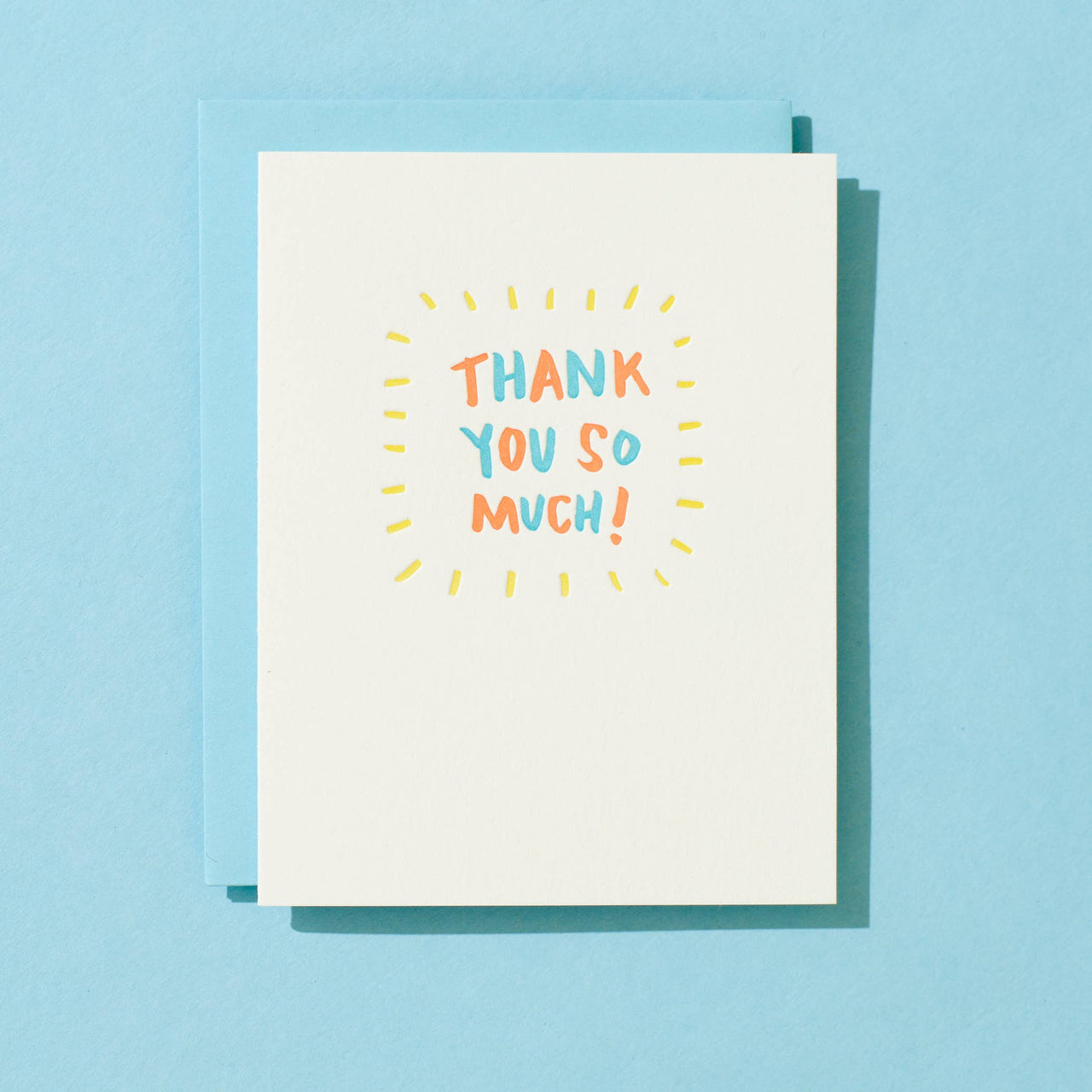 Thank You Burst - Letterpress Greeting Card