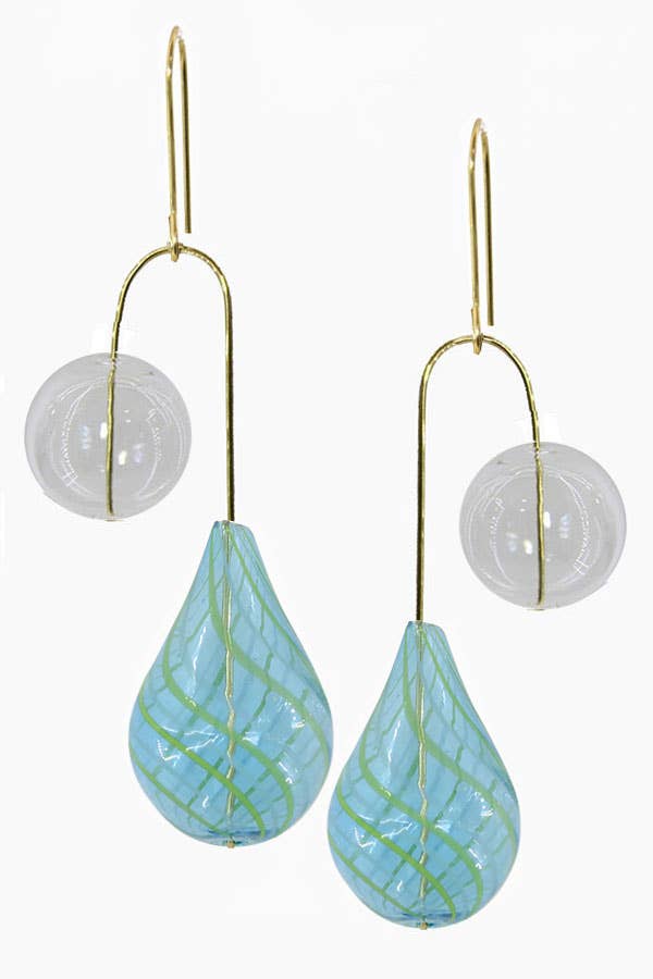 Glass Balance Blue Stripe