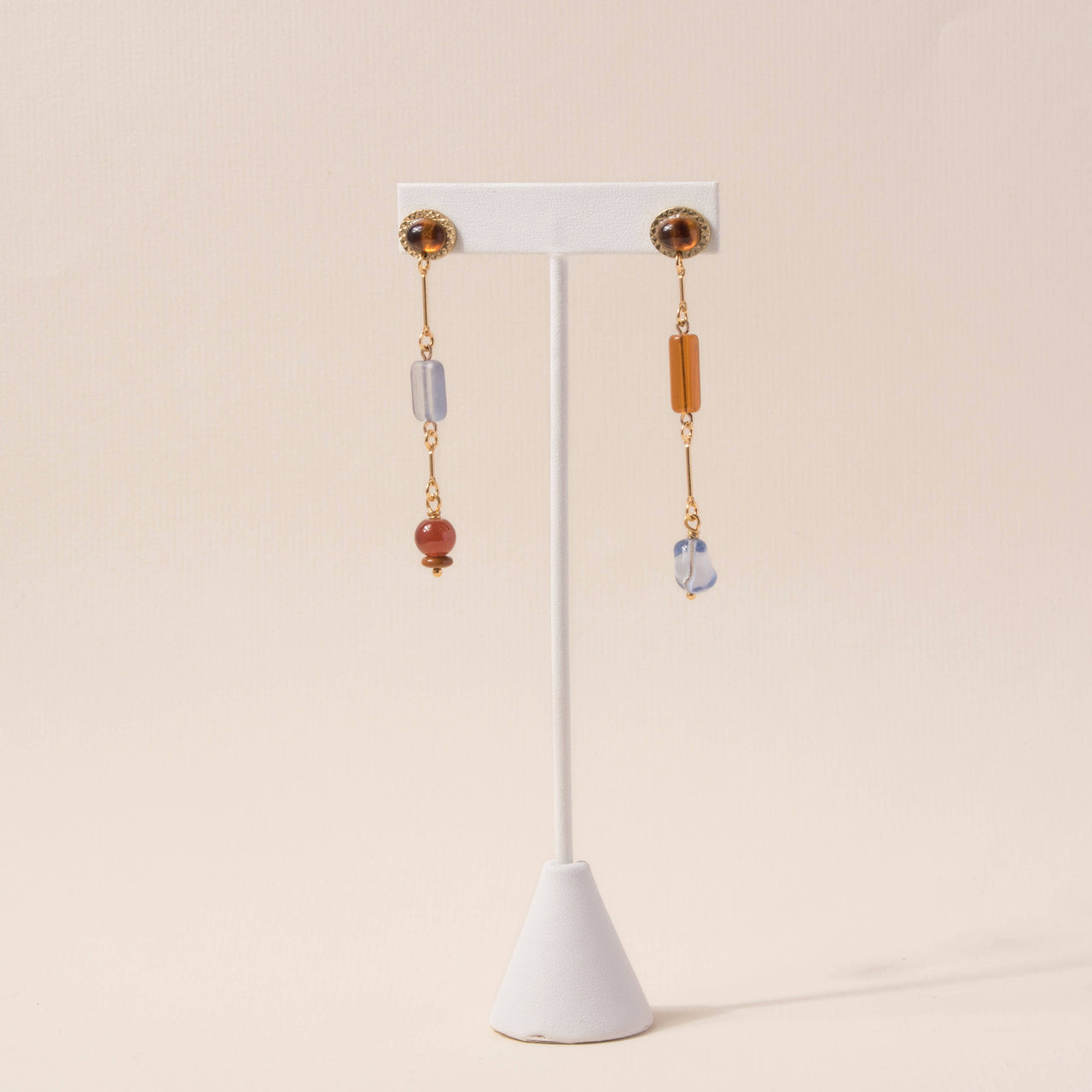 Tortoise Mismatched Composition Earrings
