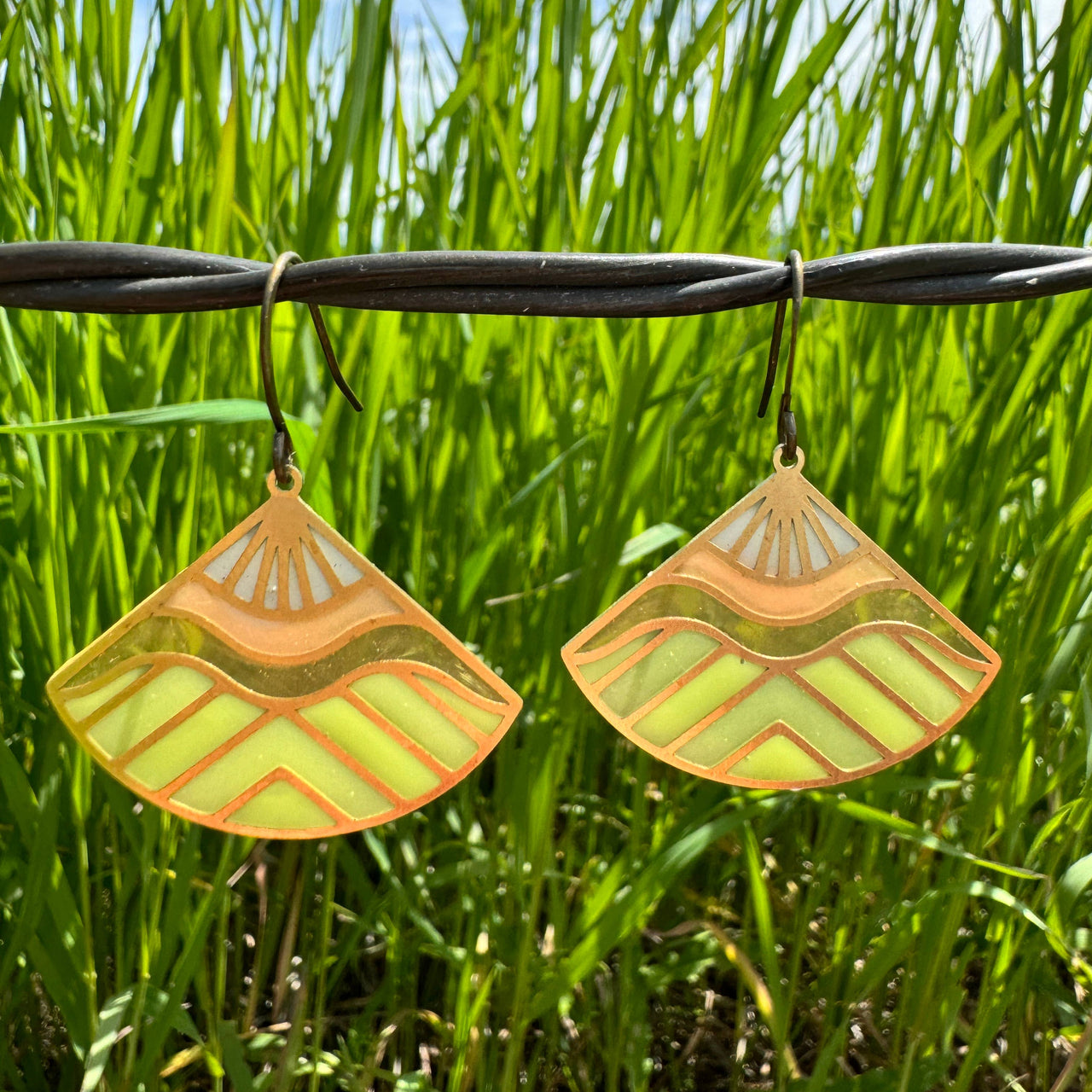 Range // stained glass resin earrings