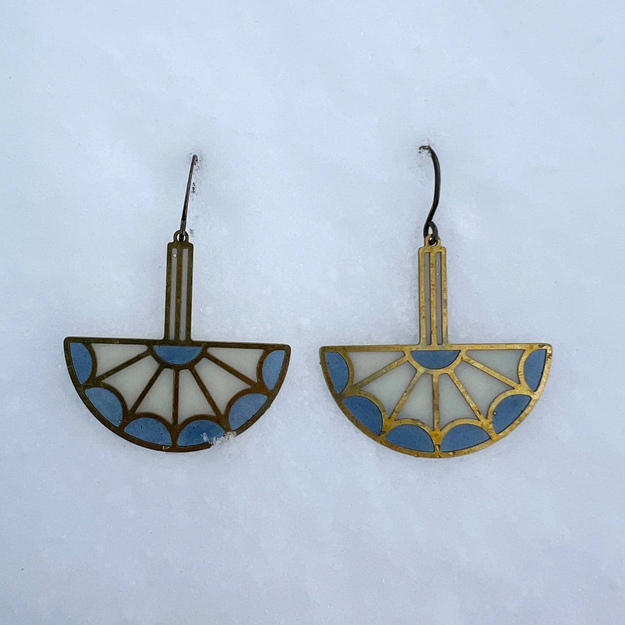 Solara // Stained Glass Resin Earrings
