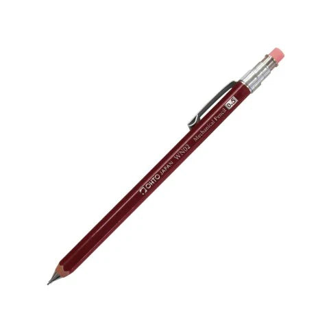 Wooden Mini Mechanical Pencil - wine red