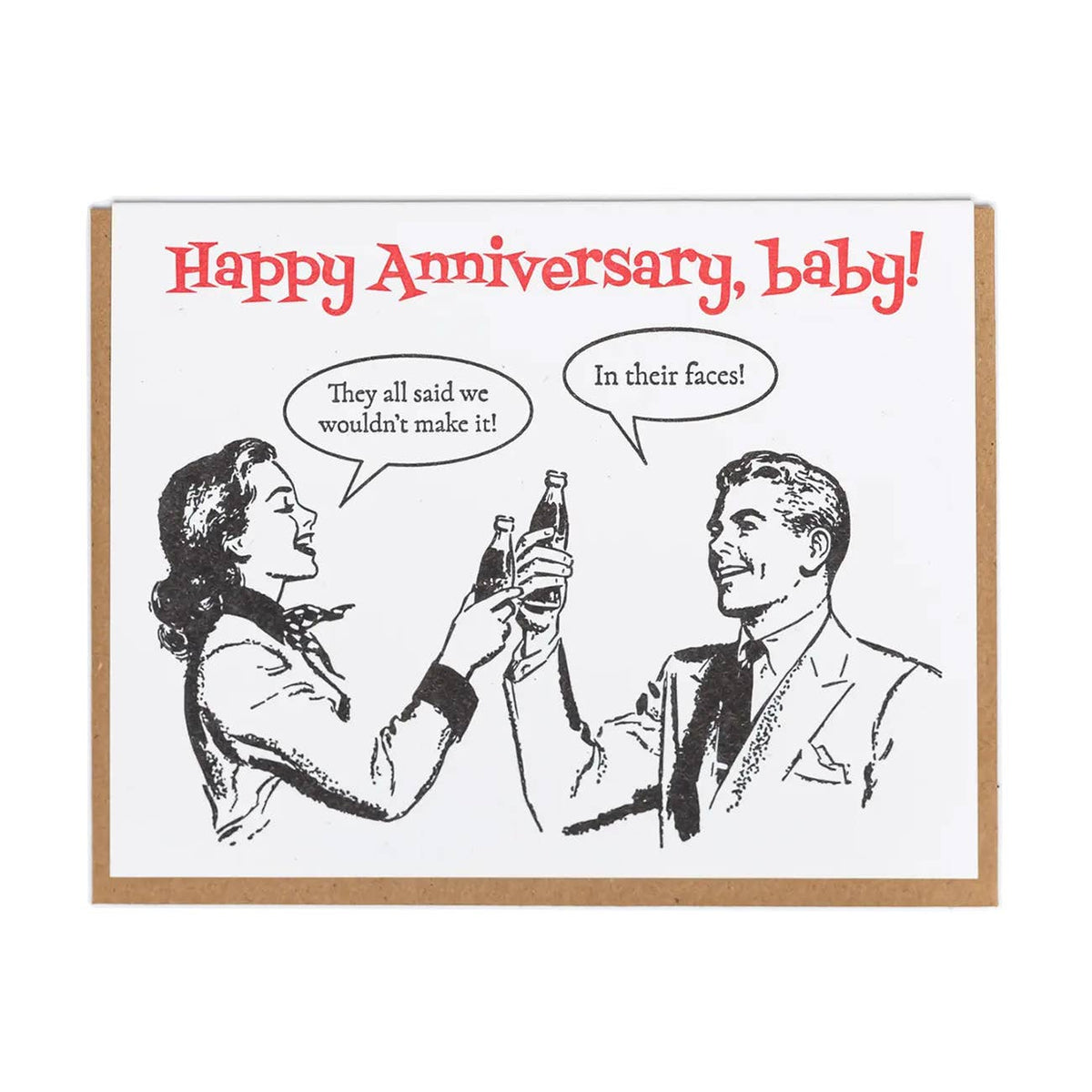 Faces Anniversary Greeting Card