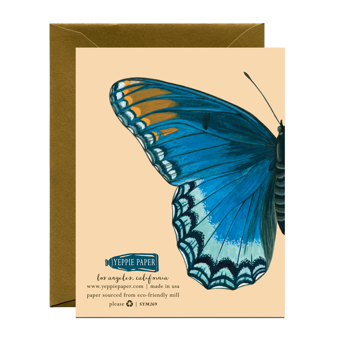 Red-Spotted Purple Butterfly Sympathy Card