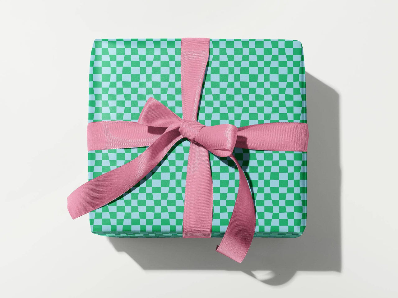 Wavy Chunky Checkerboard Gift Wrap Single Sheet