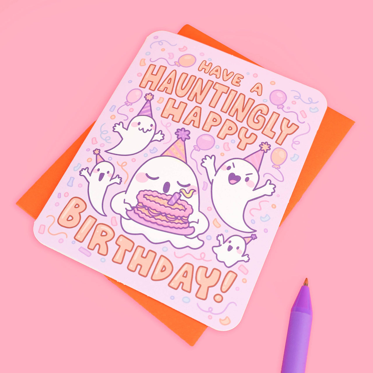 Hauntingly Happy Birthday, Halloween, Card with Envelope
