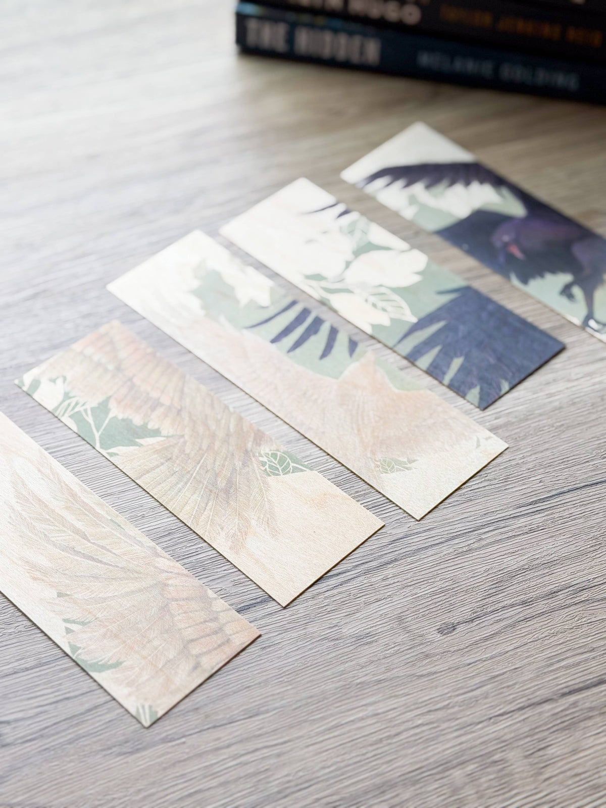 Recycled Wood Print Bookmark: Animals