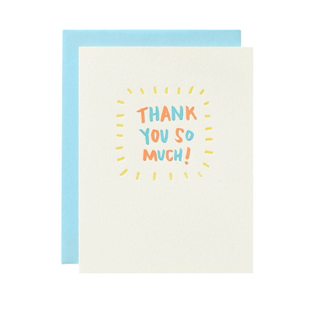 Thank You Burst - Letterpress Greeting Card