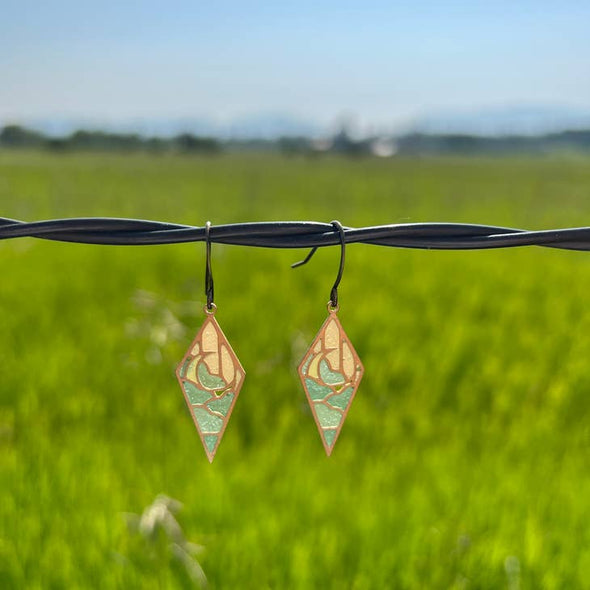 MOONRISE // Stained glass resin earrings