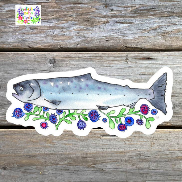 Salmon Blues Sticker