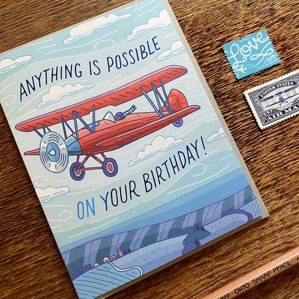 Airplane Birthday Card