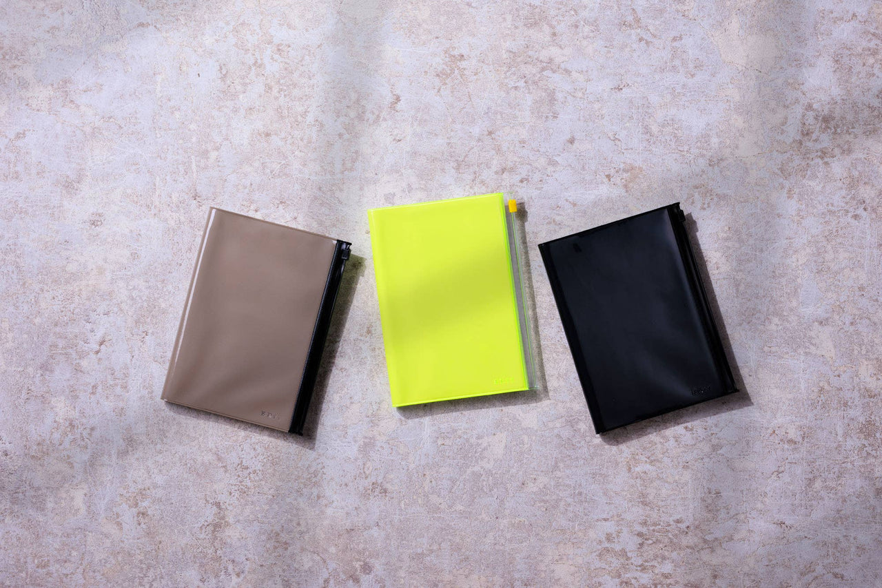 EDiT B7 Grid Notebook with PVC Cover & Zipper Pocket: Kelly Green