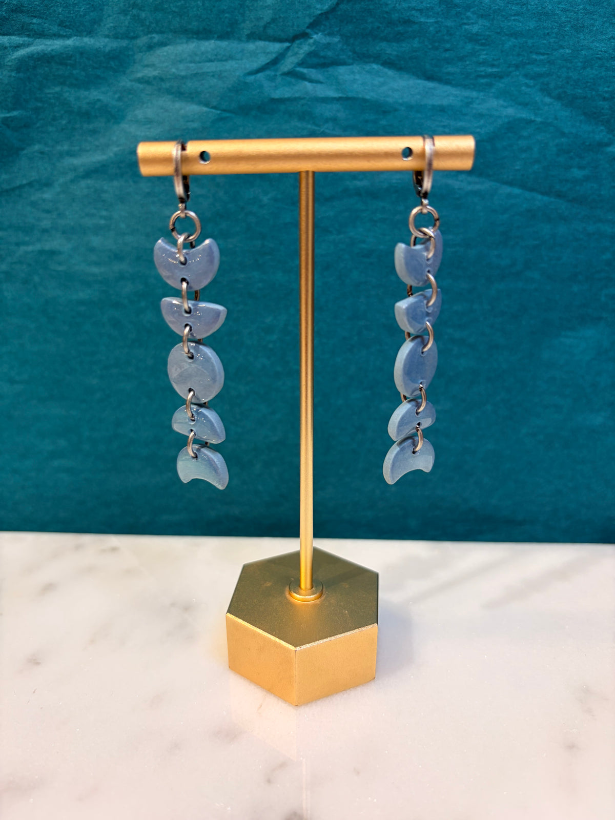 Moon Phase Dangle Earrings