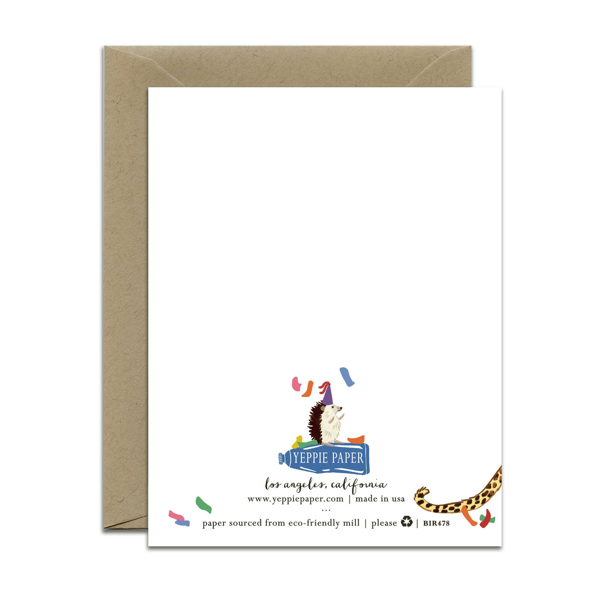 Party Animals (Bear, Raccoon, Chimpanzee) Birthday Card