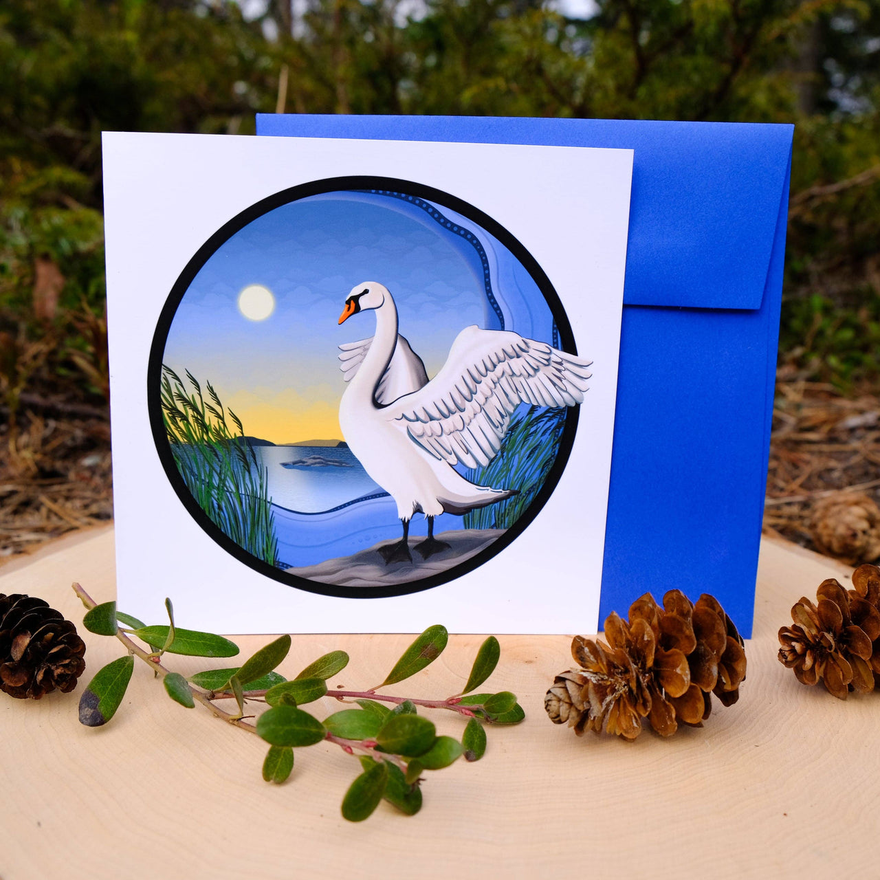 Swan Greeting Card