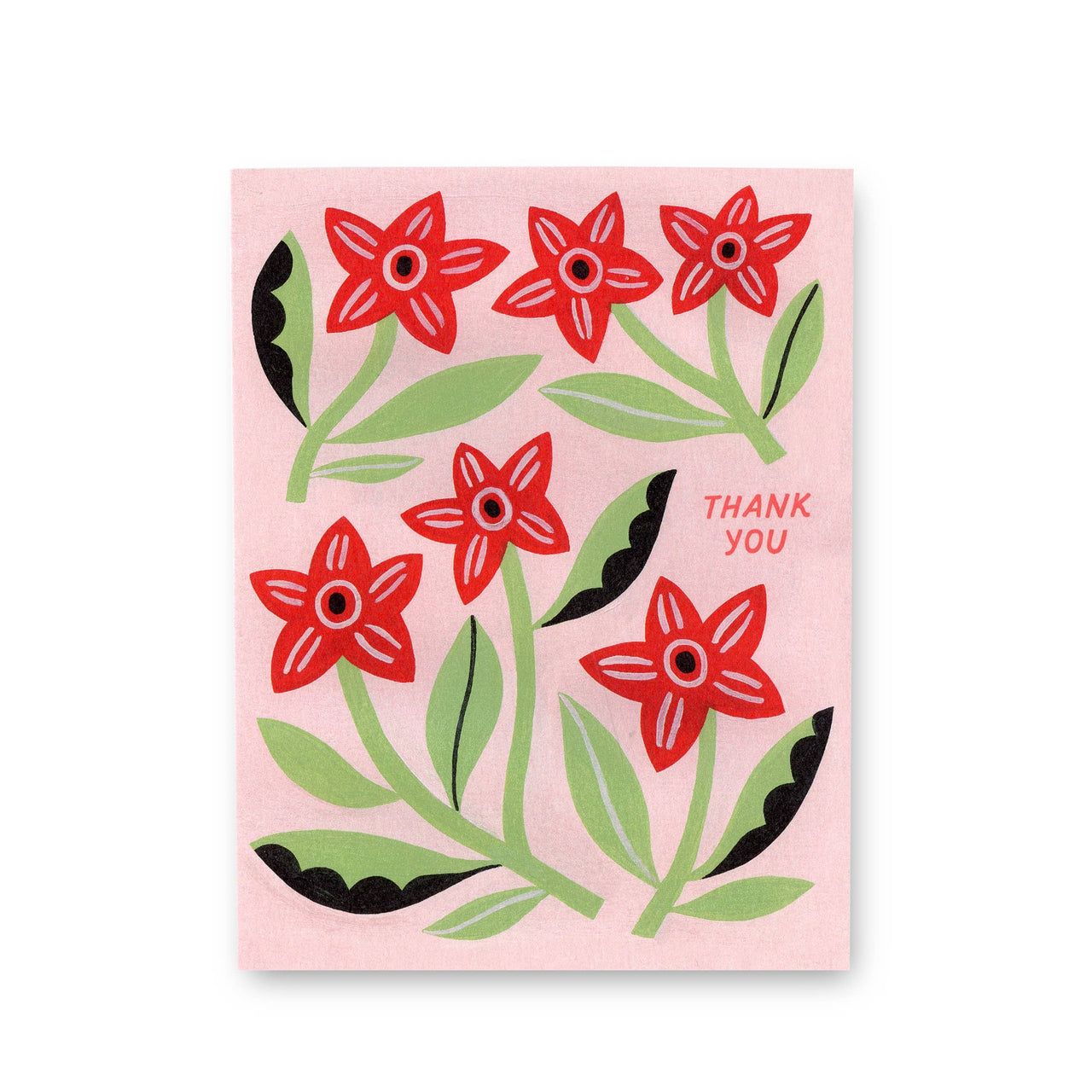 Pink Thank You Greeting Card