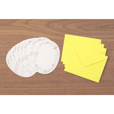 Letterpress Die-Cut Wreath Red Letter Set