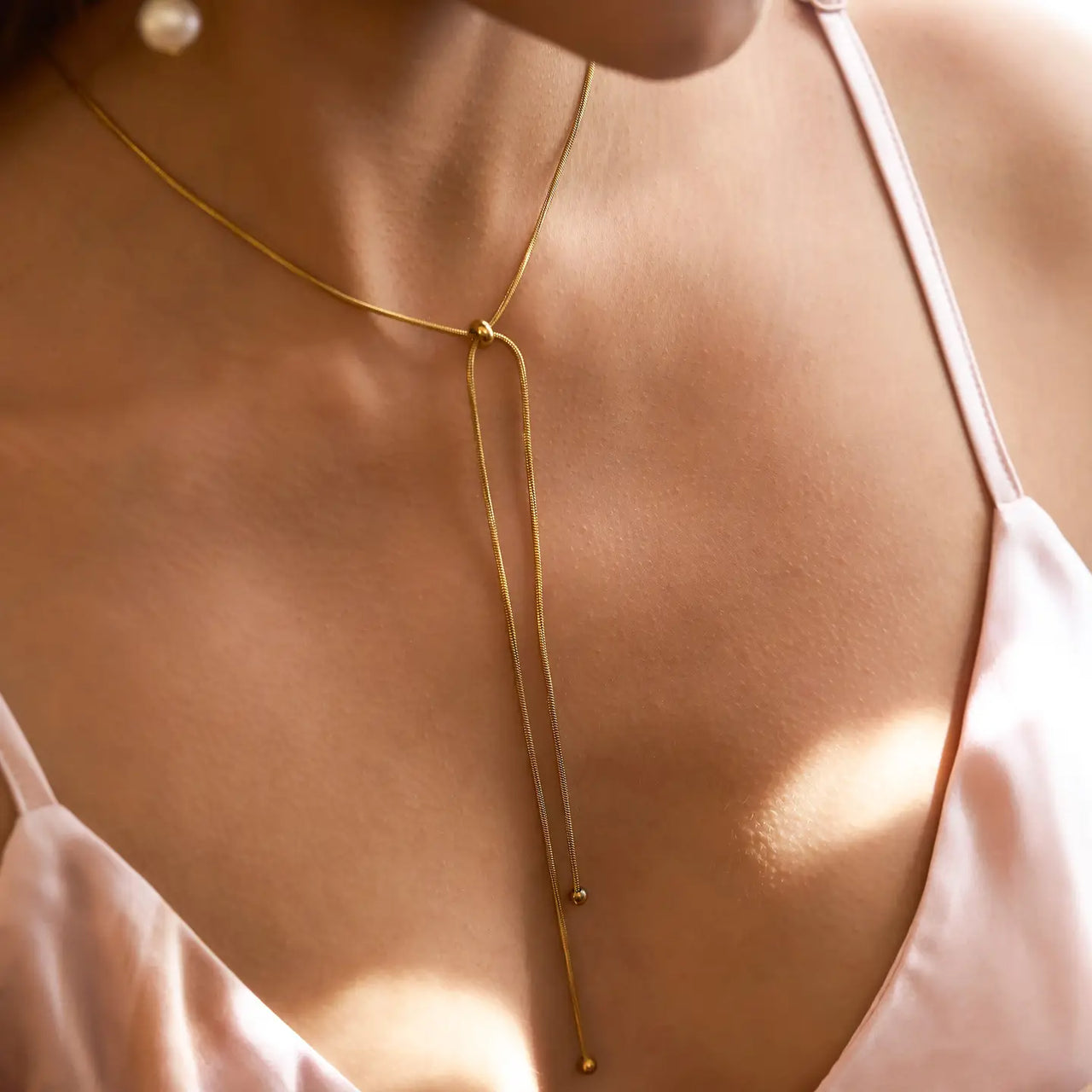 Houston Bolo Necklace - Gold
