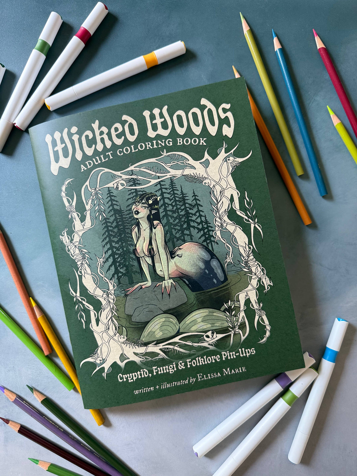 Wicked Woods Adult Coloring Book: Cryptids, Fungi & Folklore